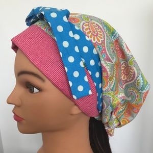 Scrub CAP/HAT *Reversible *Long Ties NWOT